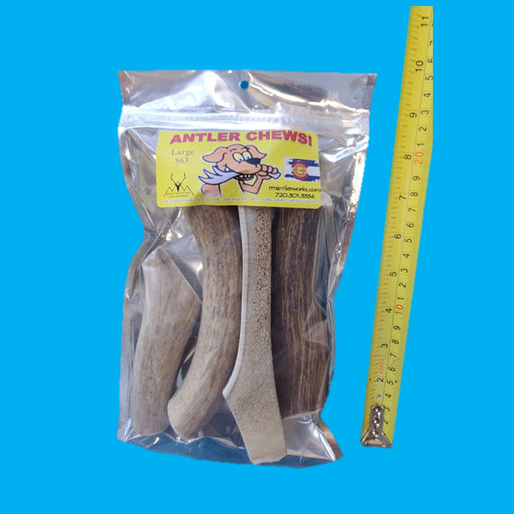 Antler Chews For Dogs, Packaged